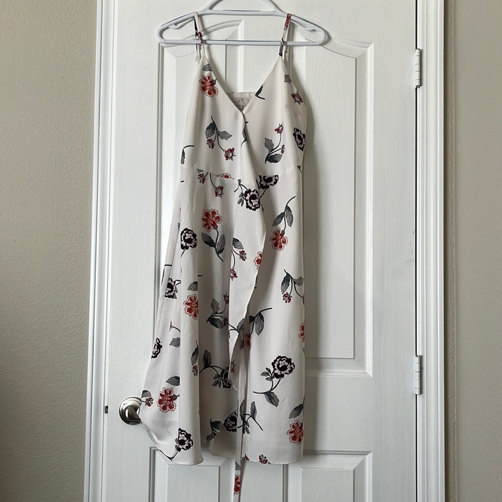 Semi Formal White Wrap Dress